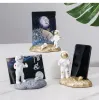 Cadre Cadre photo d'astronaute créatif 6 pouces cadre photo en verre ornement moderne spaceman art boule décoration de table cadeau d'anniversaire