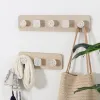 Rails Rustic Coat Rack väggmonterad trähängare nyckelhållare Heminredning Kläder förvaring rack väggkrok hängare för entré badrum