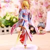 Anime Manga 25cm Fate Stay Night Saber Kimono Ver. 1/7 Scale Action Figure Saber Sexy Girl Anime Figure Saber Figurine Collectible Model Toy yq240325