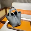 Borsa tote classica interamente fatta a mano Borsa da donna di lusso in pelle togo Vera pelle Pelle importata 100% fatta a mano66