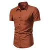 Men's Casual Shirts Summer Shirt Terrific Dot Print Slim Fit Men Top Contrast Color For Business Trip