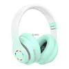 سماعات أذن سماعات الرأس اللاسلكية جديدة يرتدي سماعات Bluetooth باردة وموسيقى مضيئة 3D حزمة كاملة الأذن الطراز الخاص H240326