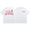 Summer Men's T-shirt grafisk tee nya smiley bokstäver tryckt toppar kvinnor par lös casual tecknad kortärmad