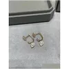 Stud Earrings 2024 Trend Classic High Qiaty Luxury Jewelry For Women Water Drop With Zircon Pure 925 Sliver Delivery Otlc7