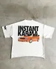 Vintage Street Oversizefised Printed T-shirt z krótkim rękawem Men Y2K Goth Harajuku Moda Para Casual Loose Sports T-shirt 240313