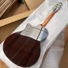Neue 41# 914ce Akustikgitarre (E-Gitarre) aus massivem Abalone-Holz mit Einlage/Bindung in Natur 202402
