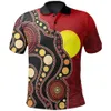 Aboriginal Naidoc Week 2021 Purple Turtle Lizard Sun Polo 3D Tryckt Polo Shirt Män kvinnor Kort ärm Summer T-shirt N59K#