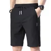 Herenshorts Zomer Sport Recht Los Type Mannelijke Casual Effen Kleur Elastische taille Trekkoord Joggingbroek