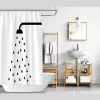 Rideaux Nordique moderne minimaliste Polyester imperméable rideau de douche tissu cloison rideau de douche fournitures de salle de bain pour envoyer 12 crochets