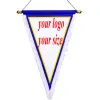 Drapeaux en gros Logo personnalisé carré drapeau de l'équipe de Football personnalisé drapeau d'échange fanion suspendu bannière d'honneur en soie de toutes les tailles