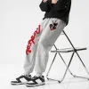 Anime Berserk tryck Sweatpants for Men Athletic Joggers byxor Spring Fall Casual Fleece Pants With Pockets Cosplay Costume V7HJ#