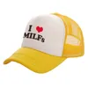 Ballkappen I Love MILFS Trucker Männer Lustiger Humor Hut Baseballkappe Cooler Sommer Unisex Mesh Net MZ-476