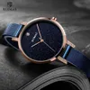 Ruimas Eenvoudige Analoge Jurk Dameshorloges Roestvrij Stalen Gaasband Quartz Horloges Dame Watch227J