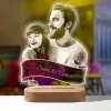 Cadre personnalisé lampe photo 3D cadre photo personnalisé et texte Saint Valentin anniversaire de mariage anniversaire 3D veilleuse cadeaux