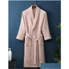 Mens Sleepwear Women Bathrobe Terry Bath White For El Robe Sauna And Swimming Pool Soft Cotton Large Size Long Men Drop Delivery Appar Ot0W7