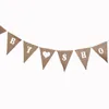 Party Decoration Burlap Baby Shower Decorations Banner Jute Bunting Garland For Mommy To Be Celebration Supplies Boy Girl