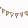 Feestdecoratie Jute Baby Douche Decoraties Banner Jute Bunting Garland Voor Mama Te Vieren Benodigdheden Jongen Meisje