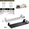 Racks Spice Rack Wall Mount Kitchen Spice Organizer Storage Shelf PunchFree Shelves Holder for Kitchen Wall Bathroom Household Items