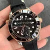 Relojes de lujo de oro rosa para hombres VS reloj automático Cal 8800 Axial de fábrica para hombres buceo profesional 300M correa de goma Planet Eta 0253o