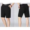 Men's Shorts Men Button-Zip Design Summer Business Style Półno kolan z zamkiem błyskawicznym dla ojca