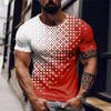 Summer Men's T-shirt överdimensionerade tees topp Ctrast Print Slim Fit Shirt Punk Short Sleeve Casual Men Clothing Designer Streetwear C10o#