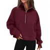 Yoga Outfits Lu-88 Scuba Half Zip Hoodie Jacket Designer Sweater Womens Define Workout Sport Coat Fitness Activewear Top Solid Zipper Otkaf