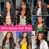 Misvin Body Wave HD Pre Plucked 28 Inch 180% Density 13x4 Glueless Frontal Wigs Human Lace Front Wig with Baby Hair for Women Natural Black