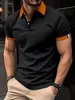 Nouveau T-shirt pour hommes Polo classique à manches courtes Haut d'été T-shirt décontracté Revers surdimensionné S-XXXL Polo décontracté J5jo #