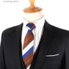 Neck Ties Neck Ties Men Brown Pattern Ties Wedding Necktie For Groomsmen Mens Neck Tie For Wedding Fashion Striped Ties For Men Women Good Gifts Y240325