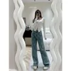 Designer Jeans Womens Ladies For Denim Casual Seasonal Pants High Quality Street Straight Jeans Fashion Brand Trends Versatile