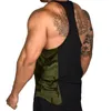 palestra Mens Bodybuilding Camo Sleevel Canotta singola Muscle Stringer Athletic Fitn Vest Top Abiti estivi 26OH #