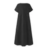 Casual Dresses Women Long Dress Elegant A-line Midi With Pleated Swing Design Soft Breathable Fabric Flattering Round For Women's