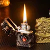 Lighters 2023 New Creative High-end Heavy Armored Dragon Metal Relief Grinding Wheel Kerosene Lighter Cigarette Accessories Tool Gift 240325