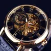 3D Logo Gravür Saatleri Erkekler En İyi Marka Lüks Altın İzle Erkekler Mekanik İskelet Saati Relogio Maskulino Saat Men309h