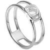 Novos anéis de casais de designer de moda adoram casamento de luxo de luxo bijoux interligando rings de banda aberta larga versão alta para homens de frete grátis feminino