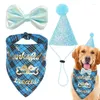 Abbigliamento per cani Forniture per feste di compleanno Cappello Corona Abbigliamento Simpatica bandana per animali domestici con papillon Costumi per cani