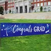 Party Decoration Class of 2024 Supplies Graduation Banner Set Grattis Grad Backdrop Yard Sign For