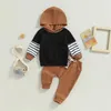 Clothing Sets Toddler Baby Boy Clothes Infant Long Sleeve Tops Plaid Hoodie Sweatshirt Sweatpants Little Fall Winter Outfits Set