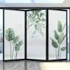 Filmes Privacidade Windows Filme Decorativo Folhas Verdes Vidro de Vidro de Vidro Adesivos Sem Cole