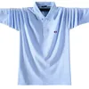 XS5XL vêtements de sport à la mode conception de haute qualité hommes polos chemises à manches longues 100 coton décontracté Homme revers mâle hauts 240319