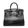 Bk Crocodile Bags Trusted Luxury Handbag Crocodile Pattern Platinum Bag 2024 New Leather Womens Bag Fashion Atmosphere Single Shoulder Mess have logo HB8A