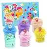 6 kleuren Fluffy Slime Kit Cake Dier Candy Fruit Butter Super Rettery en niet -Sticky Squeeze Toy Stress Relief 240325