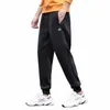 Trevliga popvinterjoggare Sweatpants män överdimensionerade lösa avslappnade varma herrkläder g6z9#