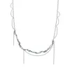 S925 Sterling Silver Texture Multi Layered Necklace Women'S Chain Tassel Collar Chain Necklace Creative Party Jewelry Gift