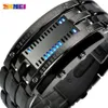 Skmei Fashion Creative Sport Watch Mens Stainless Steel Steel Led Display Watch 5BAR Водонепроницаемые цифровые часы Reloj Hombre 0926254E