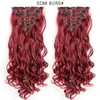 Clip In / On Extensions de cheveux 7Pcsset 130G synthétique en 22 pouces bouclés gros postiches en fibre haute température ondulée pour les femmes203 Drop Deliver Dh0F2