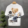 Japan Männer Cool Bear T-shirt Neue Männer Cott Kurzarm Tops Sommer Hohe Qualität Weiß T-shirt Oansatz T-shirt männer Kleidung s9xO #