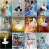 Nummer Gatyztory DIY 50x40cm Ballet Dancer Oil Målning efter siffror Handfärg Canvas Wall Set Portrait Children's Room Decoration