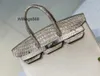 Women Handbag BK L Togo Leather with Crocodile Belly 35 Large Handheld Womens Bag Womens New Light Luxury Himalaya