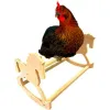 Toys Chicken Roosting Bar Perch Rocking Horse Bird Toy for Coop Strong Wooden Chicken Swing Ladder for Parrots Baby Chicks Coop Chook